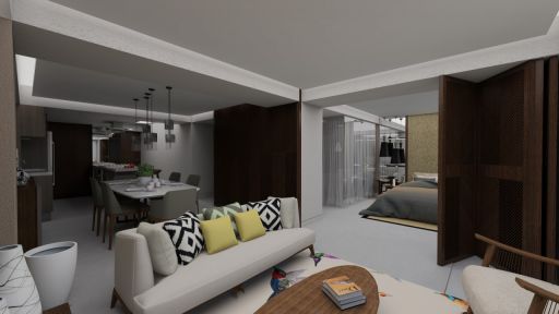 Render 2 - Interior Living area